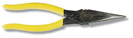 Klein Tools D203-6C Long Nose Serrated Jaw w/ Side Cutters, 6