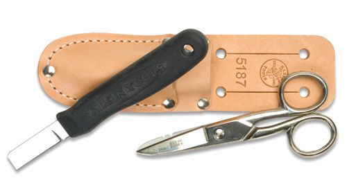 Klein Tools 2-Pocket Scissors and Splicer's Knife Holster 5187