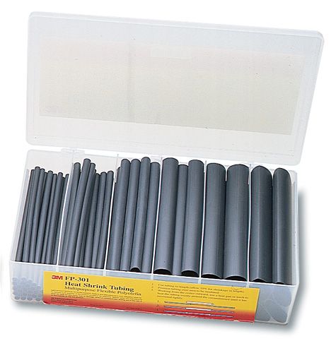 3m Fp 301 Blk Heat Shrink Tubing Kit 102 Piece Black