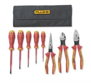 Fluke IKST7 Insulated Screwdrivers/Pliers Starter Tool Kit, 8-Pc