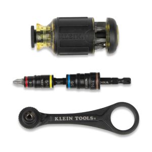 Klein 85515HD Flip Socket, Mini Ratchet & Multi-Bit Driver, 3-Pc