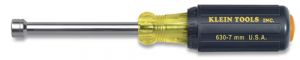 Klein Tools 630-7MM Cushion Grip Metric Nut Driver, 7mm x 3''