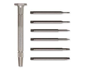 Central Moody 58-0114 Jeweler's Slotted Screwdriver Set, 7-Pc
