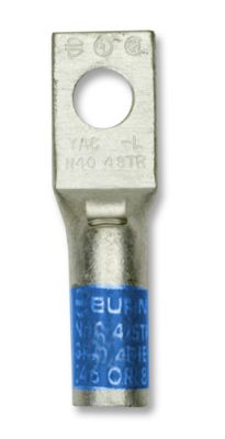 BURNDY YA6CL-BOX Compression Lug, One Hole #6 AWG, BLUE