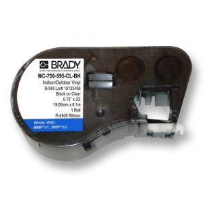 Brady MC-750-595-CL-BK Vinyl Label