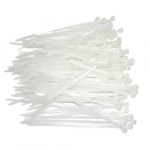 TrueConect 7-7/8'' x 9/64'' Nylon Cable Ties, 100/Pack - Neutral