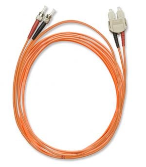 FiberXP ST to SC Fiber Optic Patch Cable Multimode Duplex, 3m