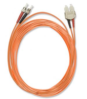 FiberXP ST to SC Fiber Optic Patch Cable Multimode Duplex, 10m