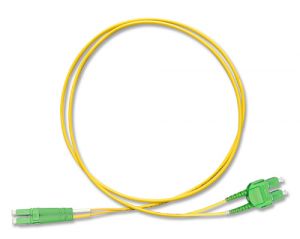 FiberXP LC/APC-SC/APC BI Fiber Patch Cable Single Mode Duplex 1m