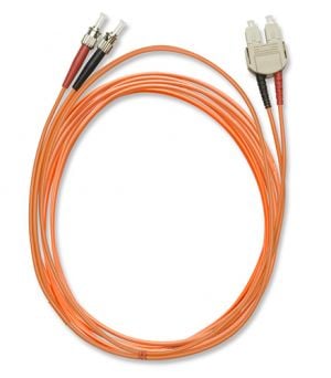 FiberXP SC to ST Duplex Multimode OM2 Fiber Patch Cable 50um, 3m