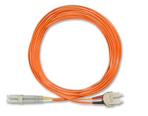 FiberXP LC to SC Duplex Multimode OM2 Fiber Patch Cable 50um, 5m