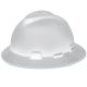 MSA 475369 V-Gard Slotted Full Brim Hat w/Fas-Trac III, White