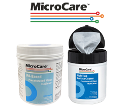 SAVE 10% ON MICROCARE ALCOHOL CLEANING WIPES AND REFILLS plus a FREE  refill when you buy two regular tubs