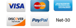 Available Payment Methods: Visa, MasterCard, American Express, Discover, PayPal, Net 30 Payment Methods